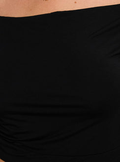 product Princess Polly Irina Multi-wear Top Black Curve Short Sleeves straight 