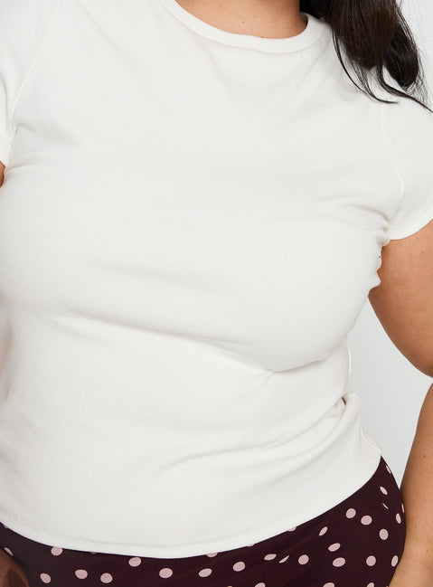 Baseline Longline Rib Top White Curve