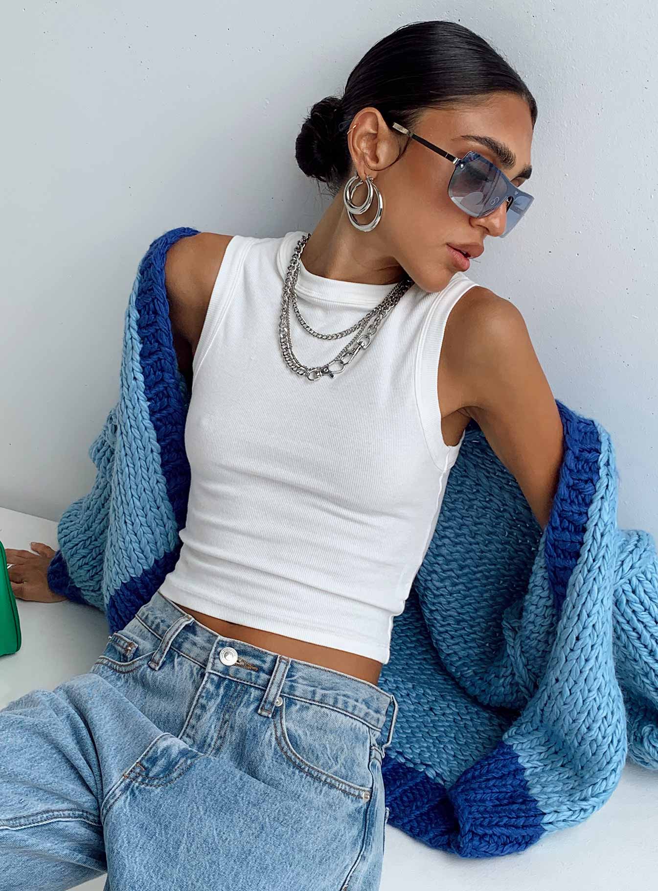 product Princess Polly Sleeveless High Neck  Ashland Top White