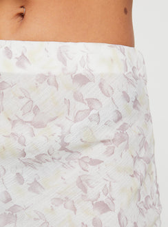 Floral print maxi skirt Mid rise, elasticated waistband