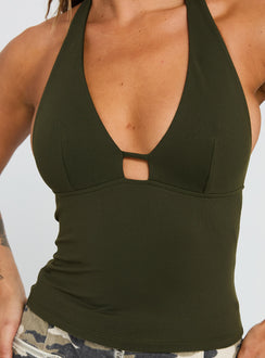 Impress Me Halter Top Green