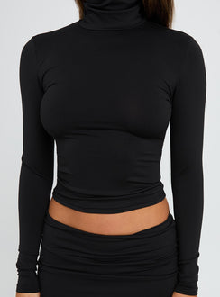 Winter Wishes Turtle Neck Set Black