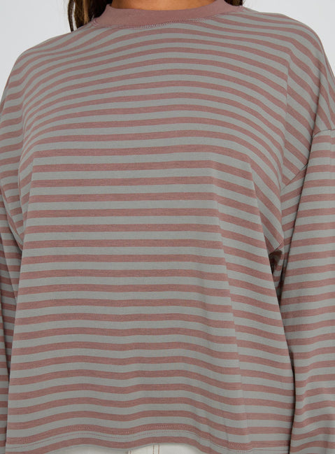 Bloom Long Sleeve Muted Pastels Stripe