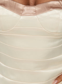 Geea Satin Bandage Top Cream