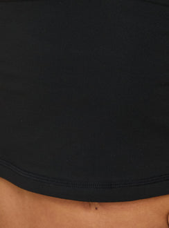 Habitual Active Longline Plunge Neck Tank Top Black