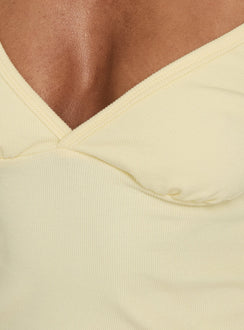 Baseline Cross Over 3/4 Sleeve Top Yellow