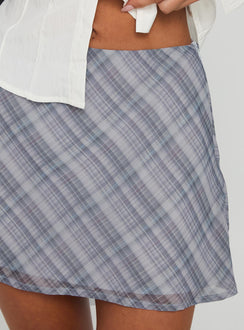 Feed The Soul Mini Skirt Grey Multi