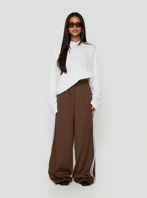 Fielder Track Pants Brown / Blue