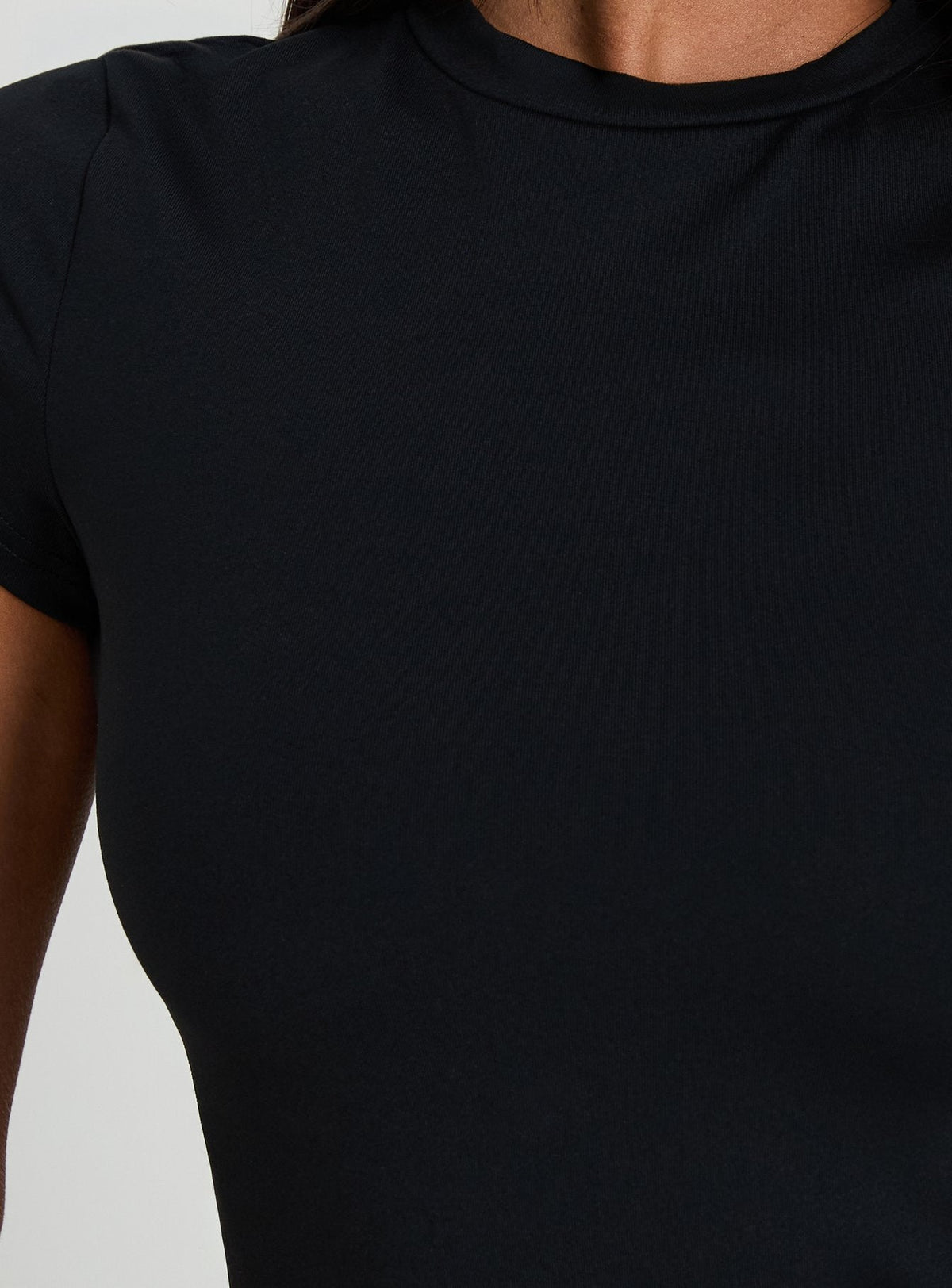 Daily Define Crew Neck Short Sleeve Top Black