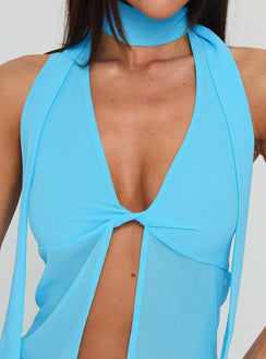 Scarface Tie Top Blue