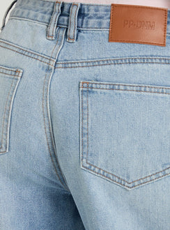 Lokura Low Rise Slouchy Jeans Vintage Mid Blue Wash