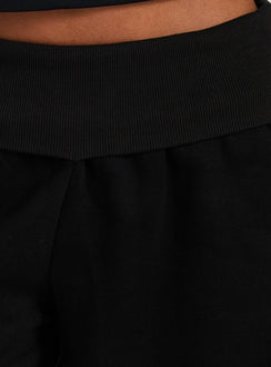 Lockie Foldover Baggy Track Pants Black