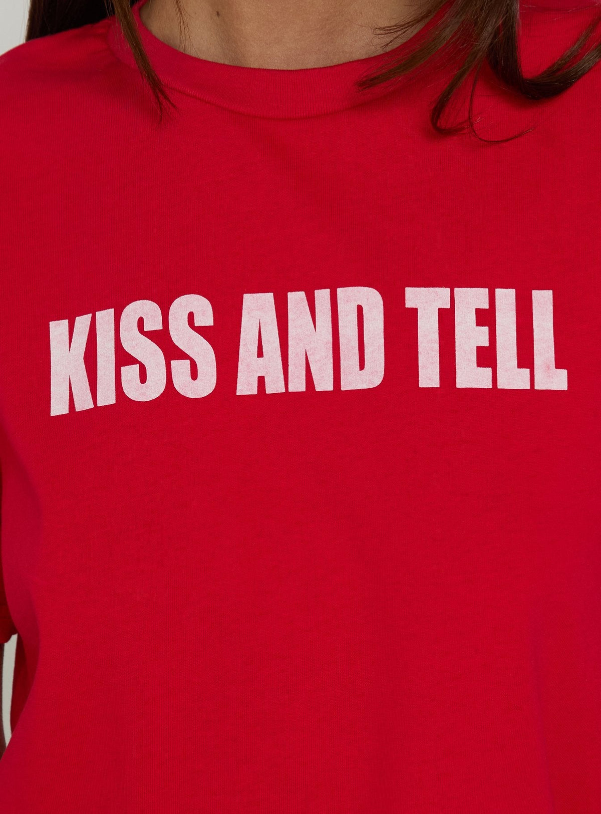Kiss And Tell Graphic Relaxed Tee Red