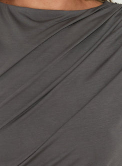 Adellah Draped Tank Top Slate