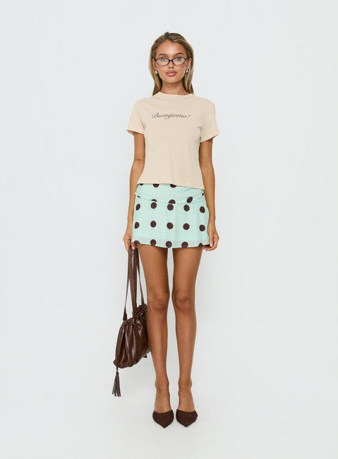 Buongiorno Baby Tee Oatmeal