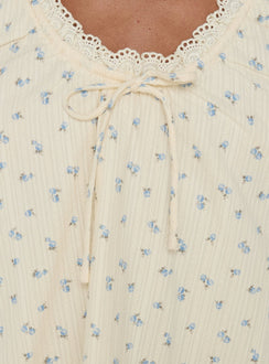 Antiquity Babydoll Top Ditsy Floral