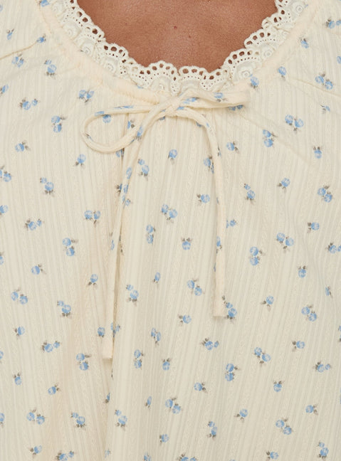 Antiquity Babydoll Top Ditsy Floral