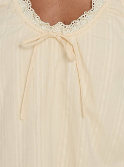 Antiquity Swing Mini Dress Butter Yellow