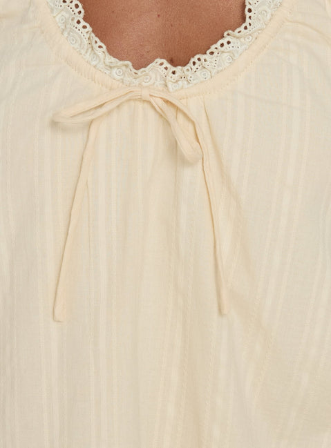 Antiquity Swing Mini Dress Butter Yellow
