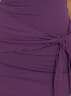 Daily Define Tie Waist Mini Dress Fresh Purple
