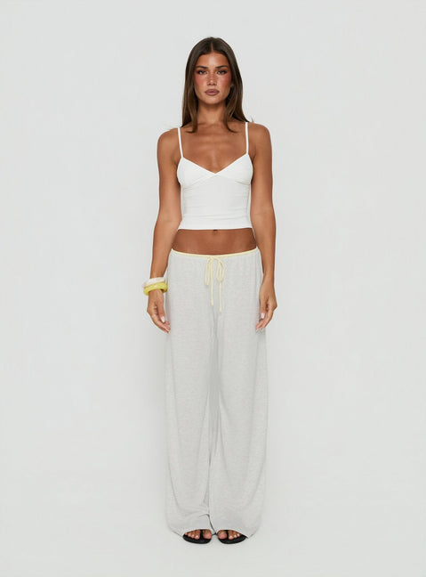 Jessika Ultra Low Pants Yellow / Grey Marle