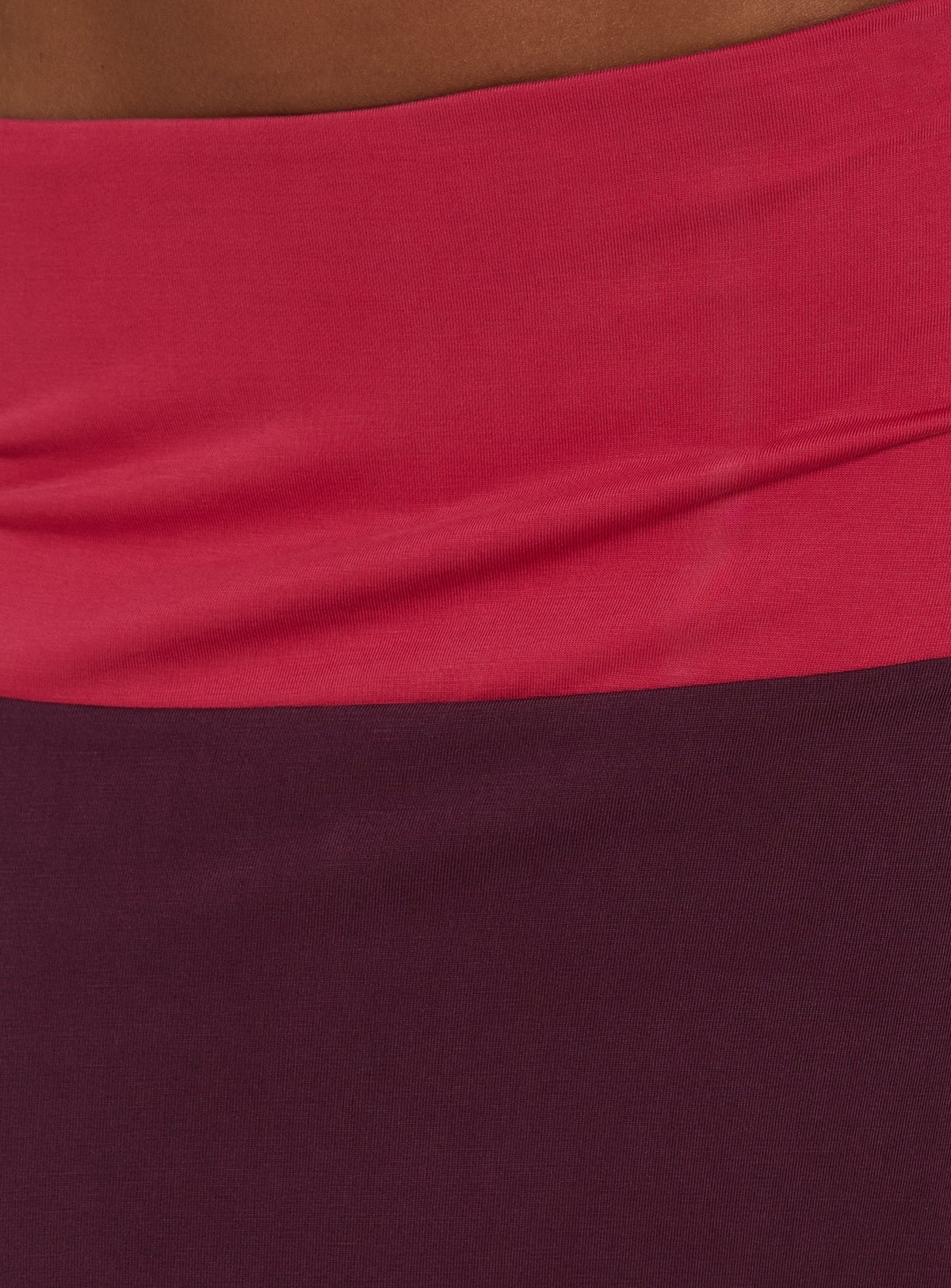 Irisah Splice Midi Skirt Red / Plum