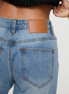 product Princess Polly Colemane Mid Rise Denim Jeans Angel Blue High Waisted 