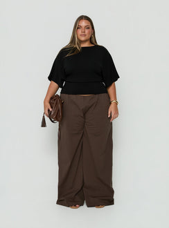 Arazia Cinched Short Sleeve Top Black Curve