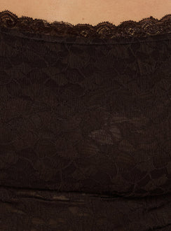 Mochapella Off The Shoulder Top Brown Curve