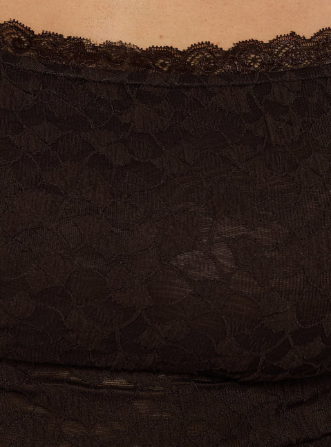 Mochapella Off The Shoulder Top Brown Curve