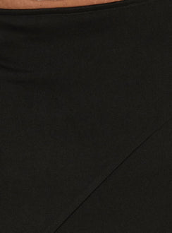 Futura Asymmetrical Midi Skirt Black Curve