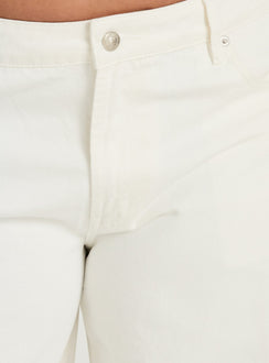 Darla Low Rise Straight Leg Jean White Curve