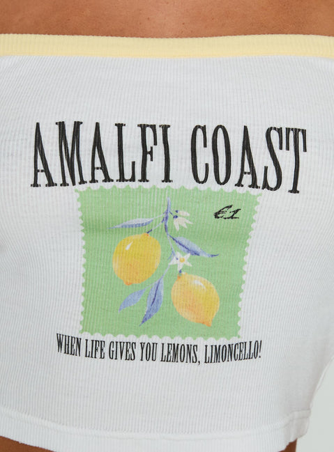 Amalfi Lemons Tank Top White