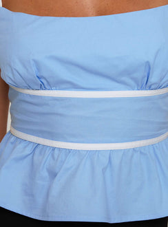 Daxon Top Blue / White