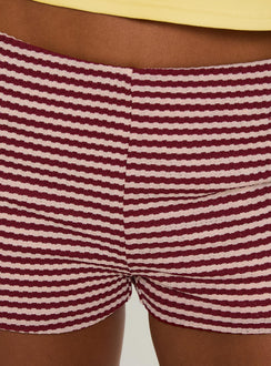 Wylie Micro Shorts Red / White Stripe