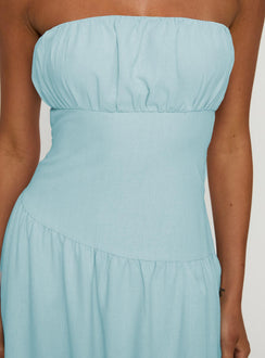 Luabelle Strapless Maxi Dress Blue