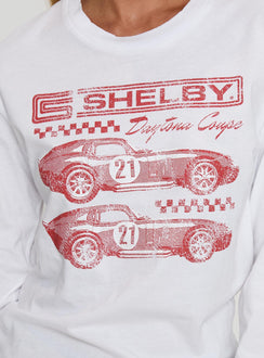 Shelby Daytona Long Sleeve Top Washed Bright White
