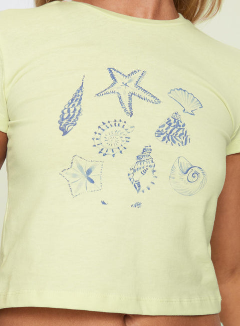 On The Shore Baby Tee Yellow