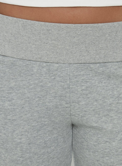 Norther Fleece Flared Pants Grey Marle