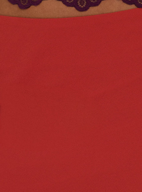 Anatola Midi Skirt Red