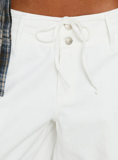 Laurella Cargo Tie Waist Pants White