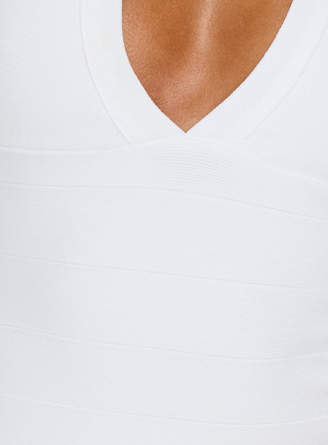 Viennah Bandage Halter Top White