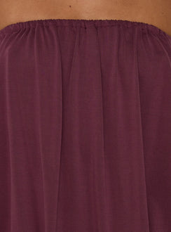 Olidia Strapless Mini Dress Plum