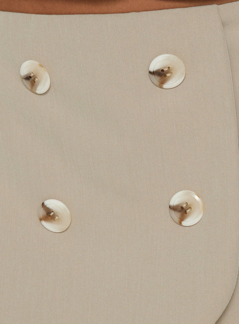 Juliettah Double Breasted Mini Skort Beige