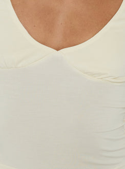 Marenn Split Sleeve Top Cream