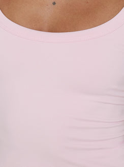 Kasper Cinched Longline Tank Top Marshmallow Pink