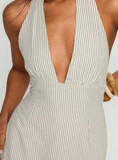 Caralyn Halter Maxi Dress Multi Stripe