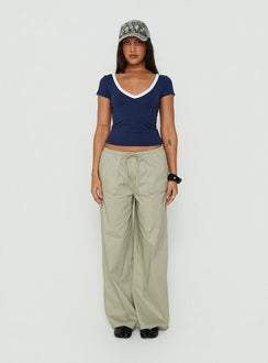 Toren Drawstring Straight Leg Pants Stone