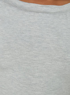 Trixee Boatneck Jersey Top Grey
