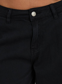 Hudsen Longline Cargo Shorts Washed Black